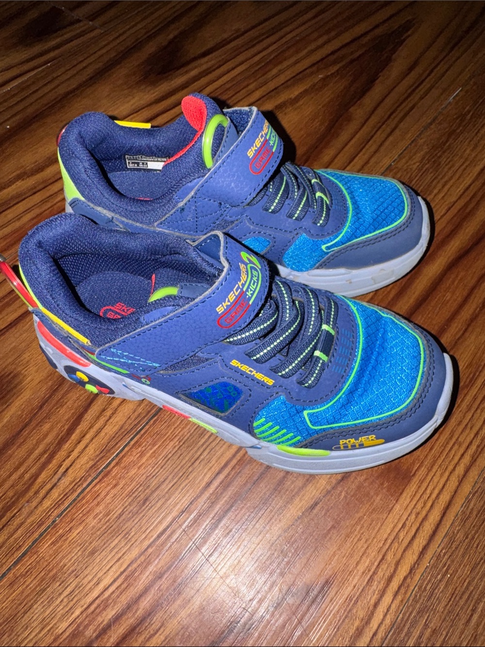Skechers Kids Navy & Bright Blue Light-Up Sneakers